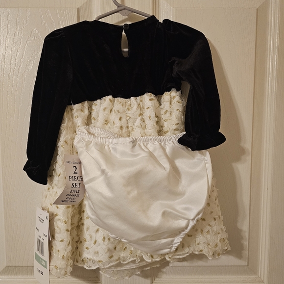 Rare Editions Velour Dress Size 18 Months - Picture 2 of 3